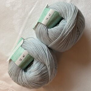 Color Baby Yarn Discontinued Merino Wool Pale Blue/Grey